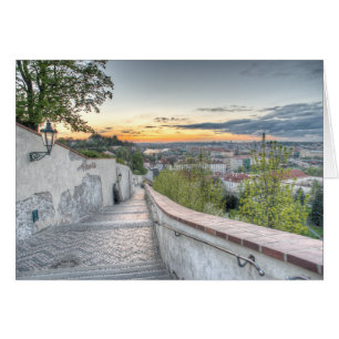 Prag - Alte Burg Treppen am Morgen