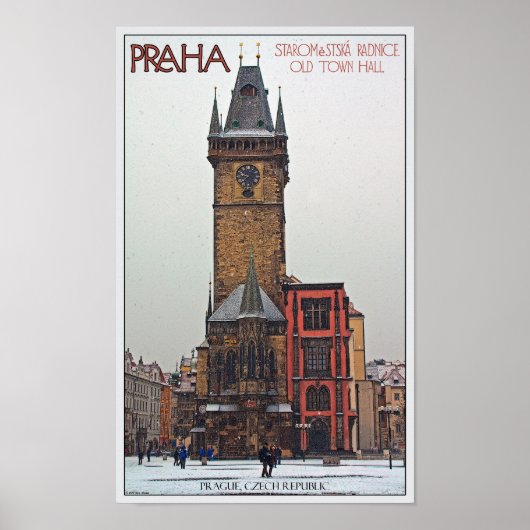 Prag - Altstadt Rathaus Poster (Vorne)