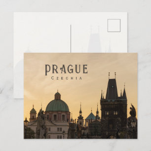 Prag Altstadt Sonnenaufgang, Tschechien Reisefoto Postkarte