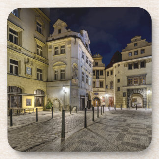 Prag Altstadt Straße Nacht Hartplastik-Untersetzer Getränkeuntersetzer