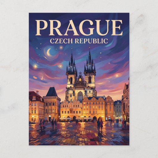 Prag Altstädter Ring Tschechien Postkarte (Vorderseite)