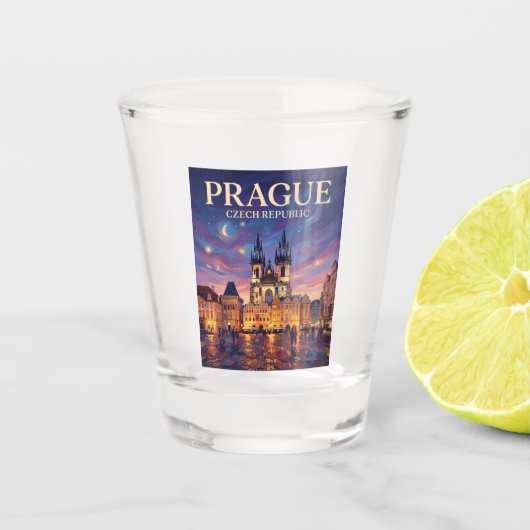 Prag Altstädter Ring Tschechien Schnapsglas (Vorderseite)