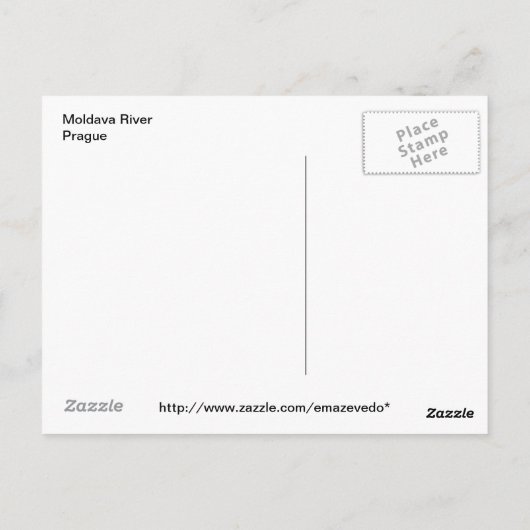 Prag am Moldau Postkarte (Rückseite)