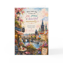 Prag-Aquarell-Grußkarte