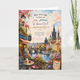 Prag-Aquarell-Grußkarte Karte