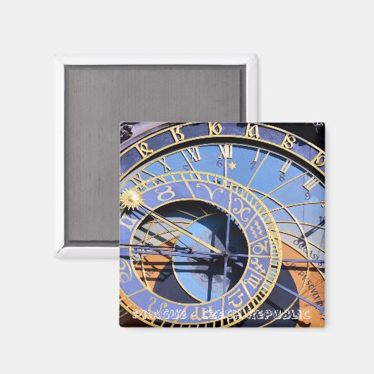 Prag, Astronomische Uhr (Kühlschrankmagnet) Magnet (Vorderseite/Rückseite)