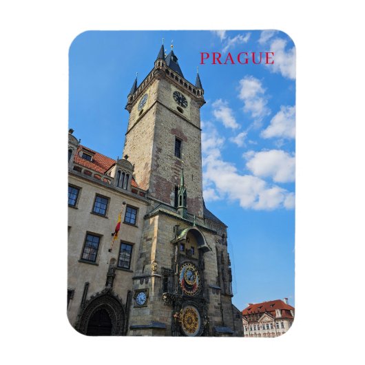 Prag Astronomischer Uhrenansicht-Magnet Magnet (Vertikal)