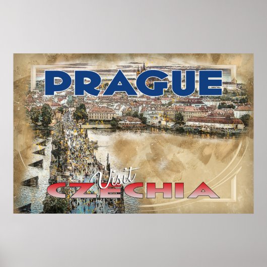 Prag Besuch Tschechien Poster (Vorne)