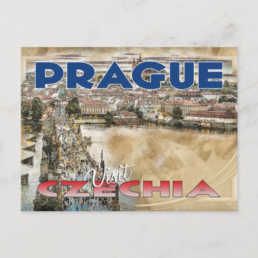 Prag, Besuch Tschechien... Postkarte (Vorderseite)