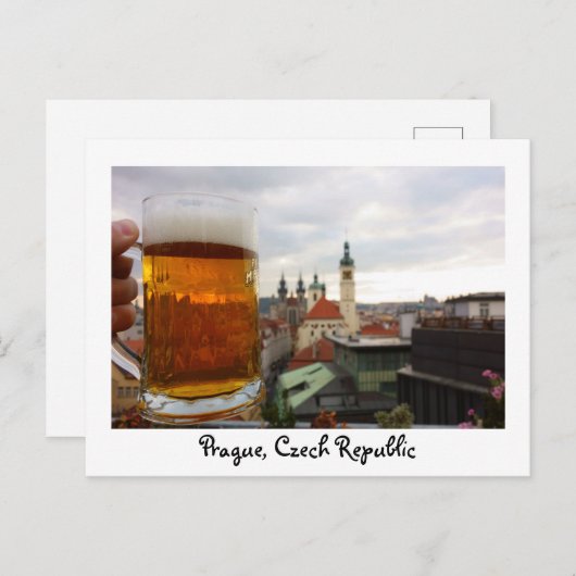 Prag Bierpostkarte Postkarte (Vorne/Hinten)