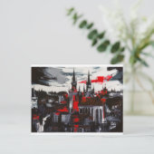 Prag. Blick aus dem Fenster Postkarte (Stehend Vorderseite)