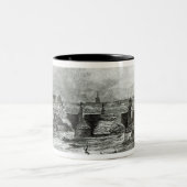 Prag-Brücke, "von der Freizeit-Stunde", 1891 Zweifarbige Tasse (Mittel)