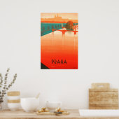 Prag, Brücken, Vintage Poster (Küche)