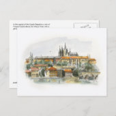 Prag Burg Postkarte (Vorne/Hinten)