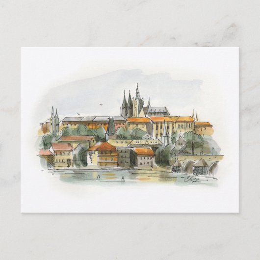 Prag Burg Postkarte (Vorderseite)