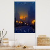 Prag by Night, Praha, Tschechische Republik Poster (Küche)