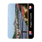 Prag, Castle & River Bridges / Tschechische Republ Magnet (Vertikal)