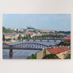 Prag, Castle & River Bridges / Tschechische Republ Puzzle