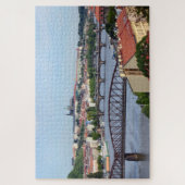 Prag, Castle & River Bridges / Tschechische Republ Puzzle (Vertikal)