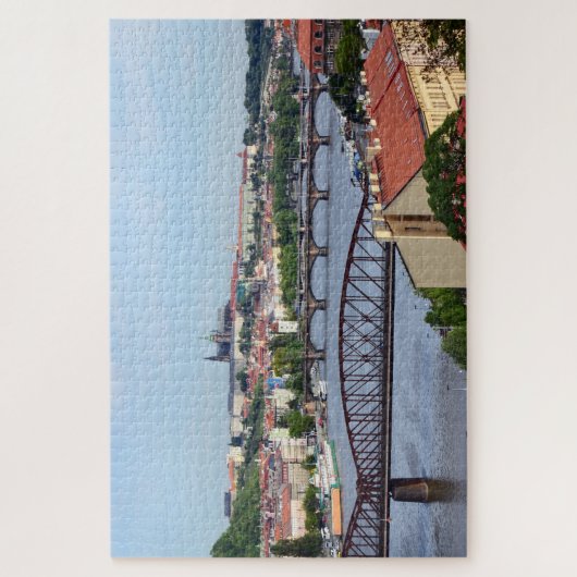 Prag, Castle & River Bridges / Tschechische Republ Puzzle (Vertikal)