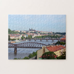 Prag, Castle & River Bridges / Tschechische Republ Puzzle