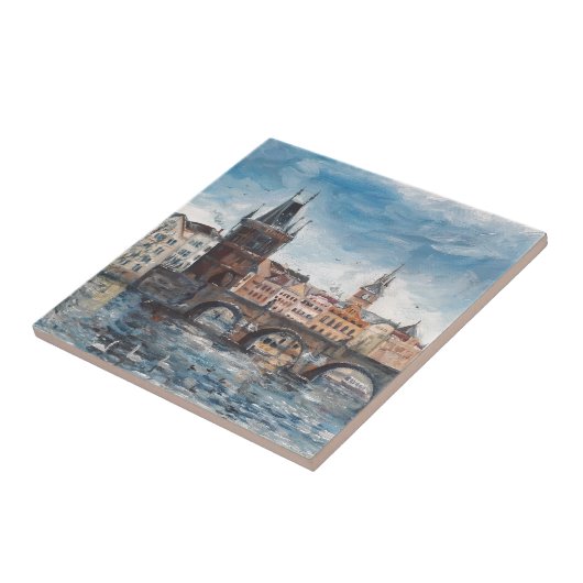 Prag - Charles-Bridge-Malerei Fliese (Seite)