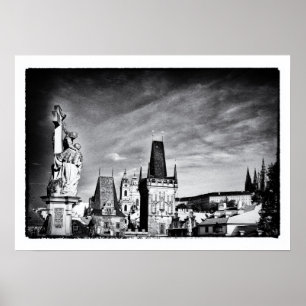 Prag & Charles Bridge Tower / Tschechien Poster