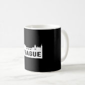 Prag City Cityscape Skyline Funny Gift Idea Kaffeetasse (VorderseiteRechts)