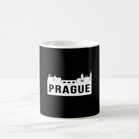 Prag City Cityscape Skyline Funny Gift Idea Kaffeetasse (Mittel)