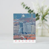 Prag Dancing House Blick Postkarte (Stehend Vorderseite)