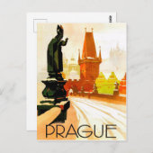 Prag, Denkmal des Papstes, Tschechische Republik Postkarte (Vorne/Hinten)