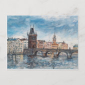 Prag - Gemälde von Charles Bridge Postkarte (Vorderseite)