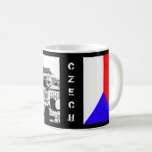 Prag, Historische Stadt, Burg & Flagge - Tschechie Kaffeetasse (VorderseiteRechts)
