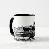 Prag, Historische Stadt, Burg & Flagge - Tschechie Tasse (Vorderseite Links)