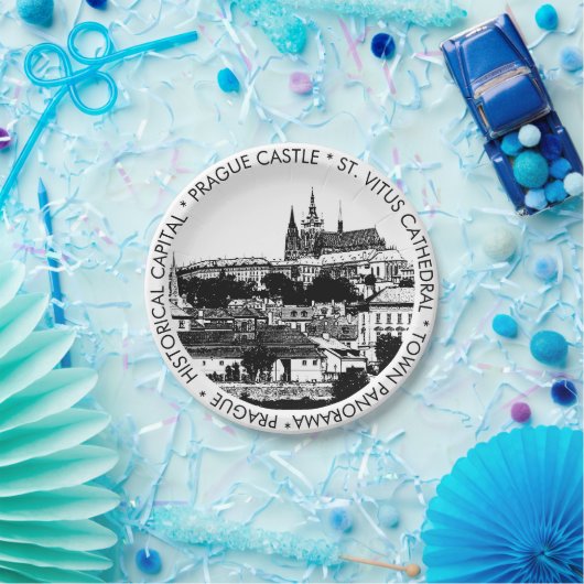 Prag, Historische Stadt, Burg - Tschechisch (Party Pappteller (Party)