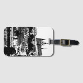 Prag, Historische Stadt, Burg - Tschechische Kunst Gepäckanhänger (Vorderseite (Horizontal))