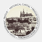 Prag, Historische Stadt, Burg - Tschechische Kunst Magnet (Vorne)