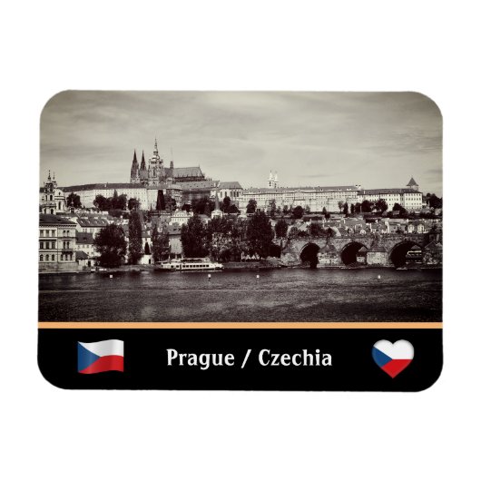 Prag, Hradcany & Charles Bridge / Tschechien Magnet (Horizontal)