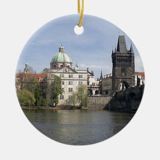 Prag im Früjahr Keramikornament (Vorne)