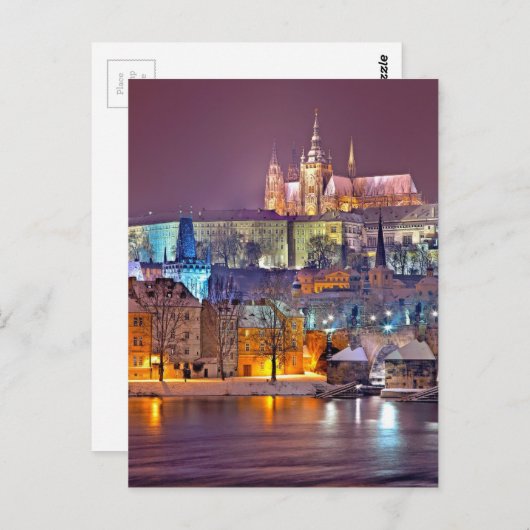 Prag im Winter Postkarte (Vorne/Hinten)
