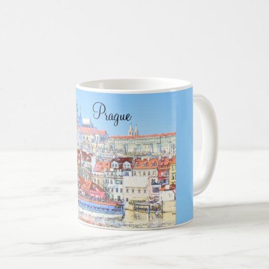 Prag in der Pastell-Tasse Kaffeetasse (VorderseiteRechts)