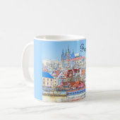 Prag in der Pastell-Tasse Kaffeetasse (Vorderseite Links)