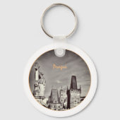 Prag & Karlsbrücke, Christus, Schloss / Tschechien Schlüsselanhänger (Rückseite)