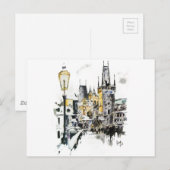 Prag - Karlsbrücke Postkarte (Vorne/Hinten)