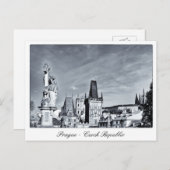 Prag, Karlsbrücke Statuen, Stadttürme /Tschechien Postkarte (Vorne/Hinten)