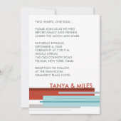 Prag laden ein:  Modernes Rot Einladung (Vorderseite)