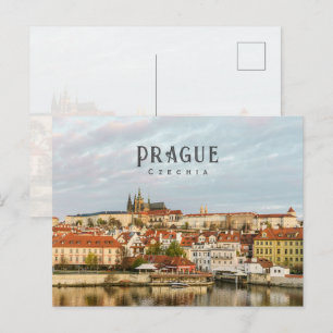 Prag landschaftliche Flussansicht, Tschechien Reis Postkarte