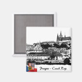 Prag Magnet, Karlsbrücke / Prager Burg Magnet (Vorderseite/Rückseite)