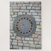 Prag Manhole Cover, Tschechische Republik Puzzle (Vertikal)