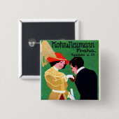 Prag-Mode-Plakat 1905 Button (Vorne & Hinten)